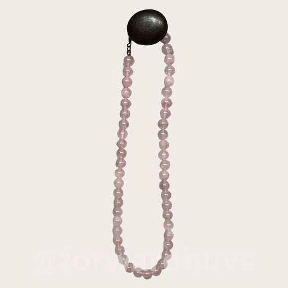 Pink Quartz Necklace with 925 Silver Claw Clasp - Picture 4 of 8